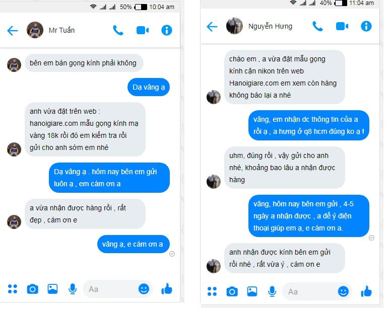 đánh giá sản phẩm gọng kính - kính mát mua tại shop