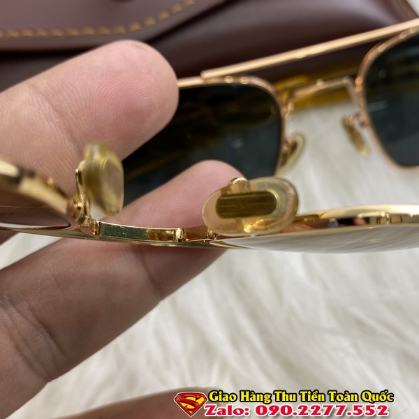 Kính Cơn American Optical Vuông Mắt Nâu Trà Malasia - Kính Râm