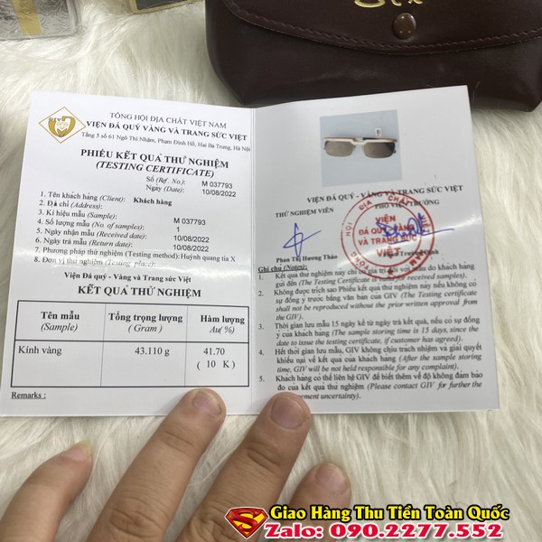 Kính Chữ H Vàng Đúc - Kính Mắt Nam