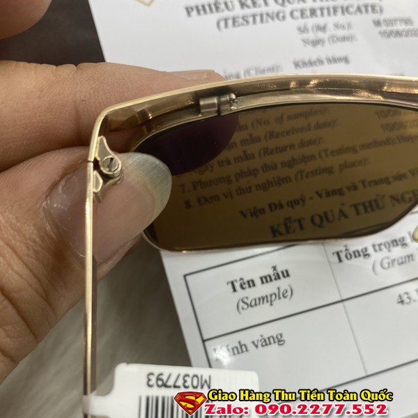 Kính Chữ H Vàng Đúc - Kính Mắt Nam